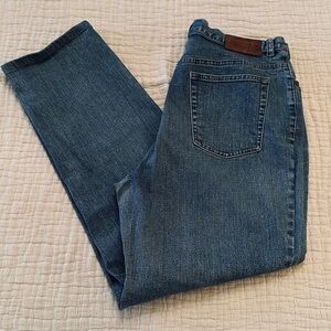 Ralph Lauren Jeans Co. Mid-Wash Straight Leg Boyfriend Denim Jeans 14